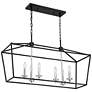 1_Storyteller 36" Wide Black and Nickel 6-Light Island Pendant