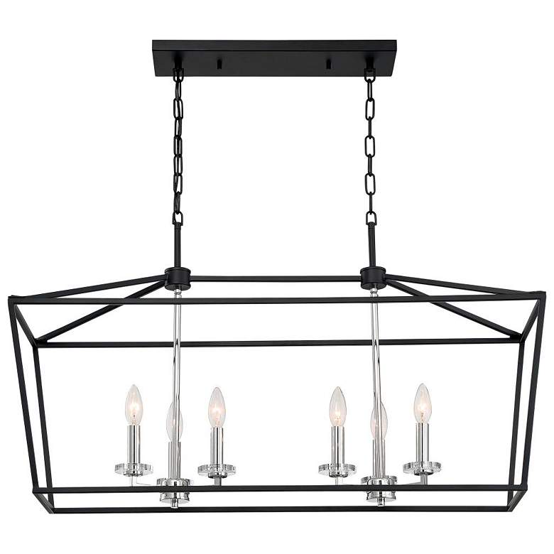 Image 2 Storyteller; 6 Light; Island Pendant Fixture; Matte Black Finish more views