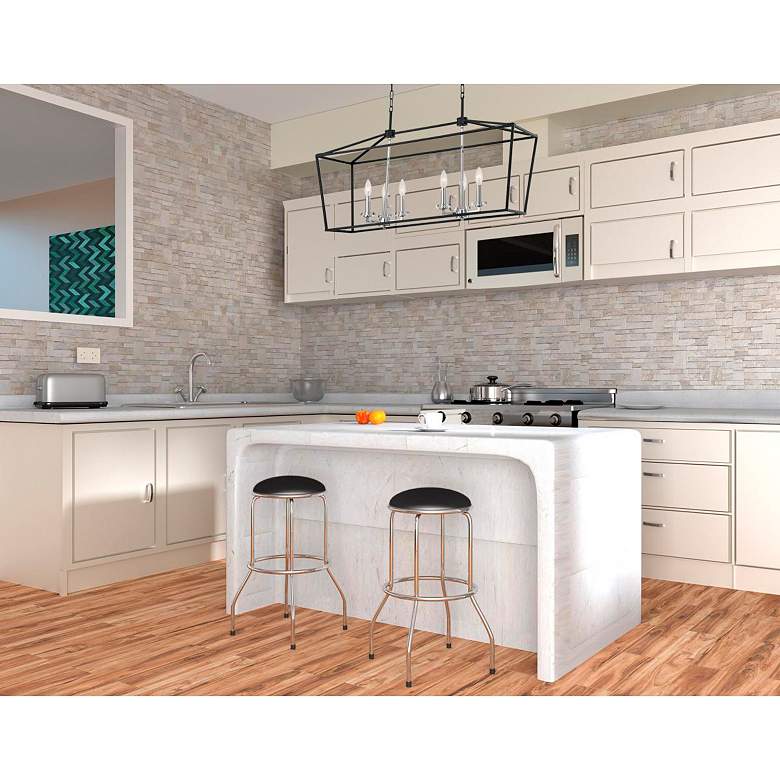 Image 4 Storyteller; 6 Light; Island Pendant Fixture; Matte Black Finish more views