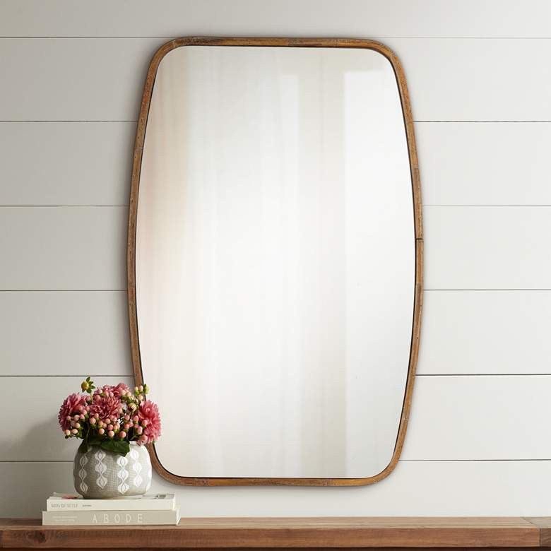 Image 1 Stow Wood 24 inch x 36 1/4 inch Rounded Side Rectangular Wall Mirror