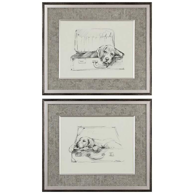 Image 1 Stowaway 26 1/4" Wide 2-Piece Framed Wall Art Print Set
