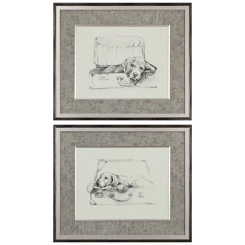 Image 1 Stowaway 26 1/4 inch Wide 2-Piece Framed Wall Art Print Set