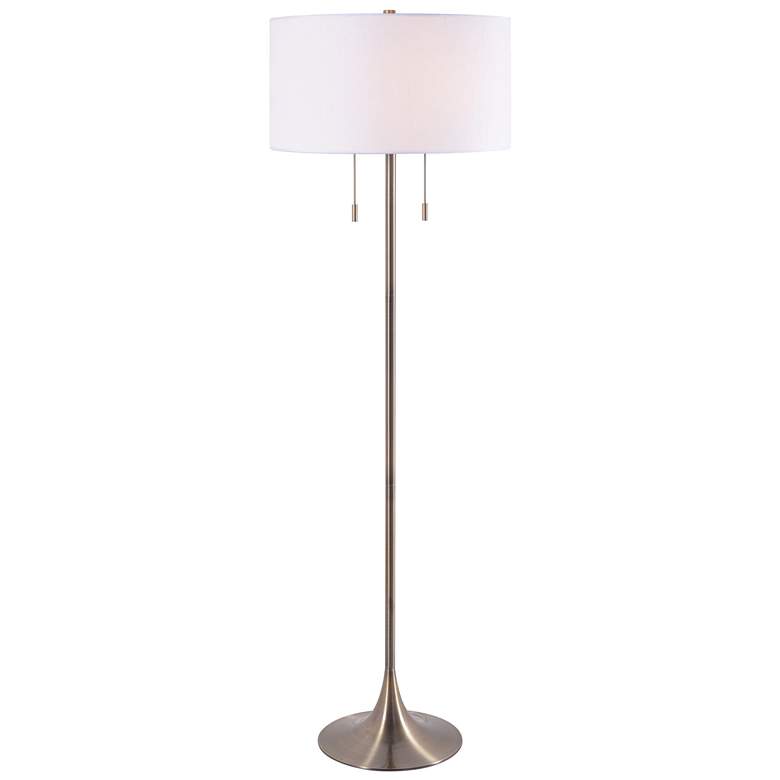 Image 1 Stowe 61" High Antique Brass Floor Lamp