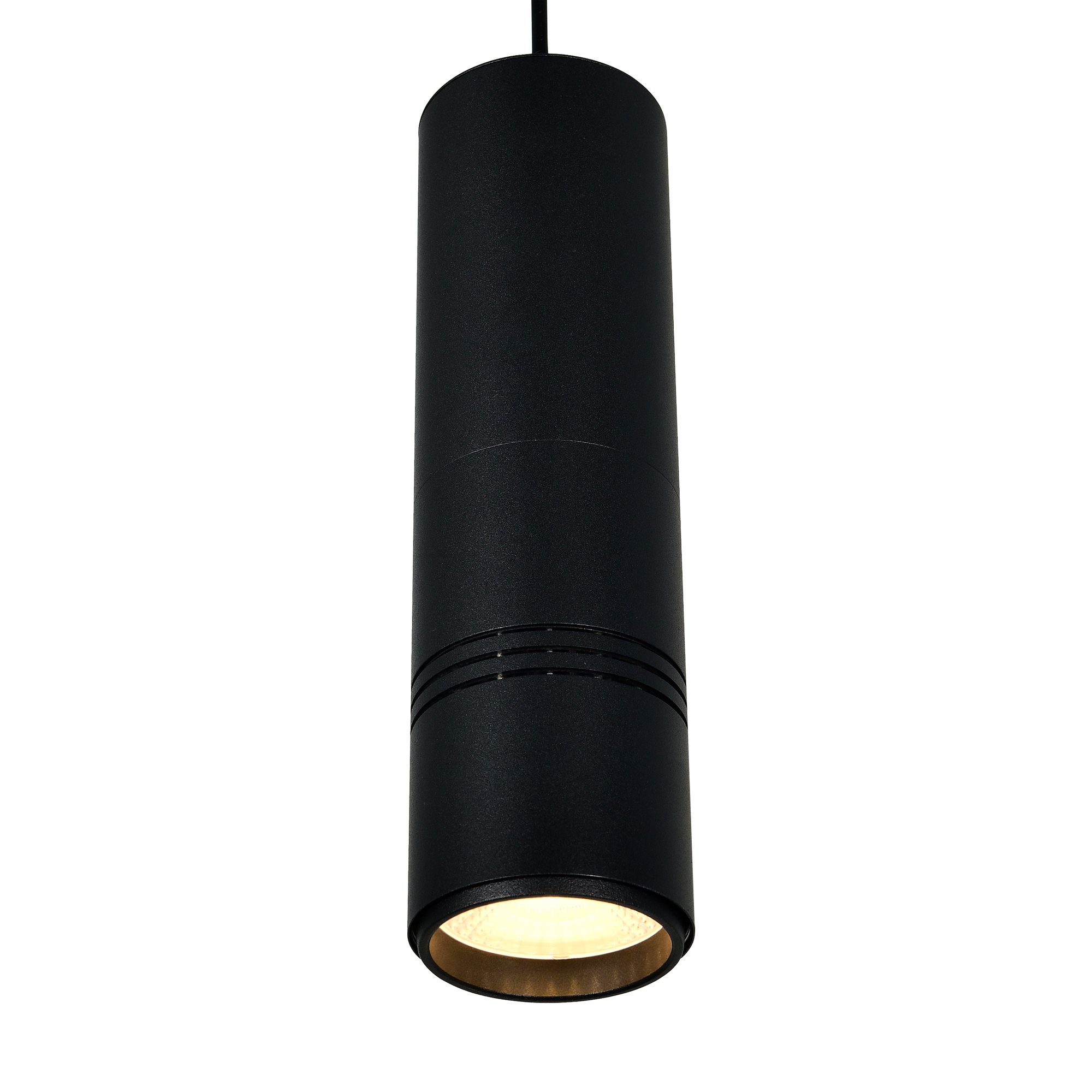 Image 2 Stowe LED Down Mini Pendant With Black & Wood Finish more views