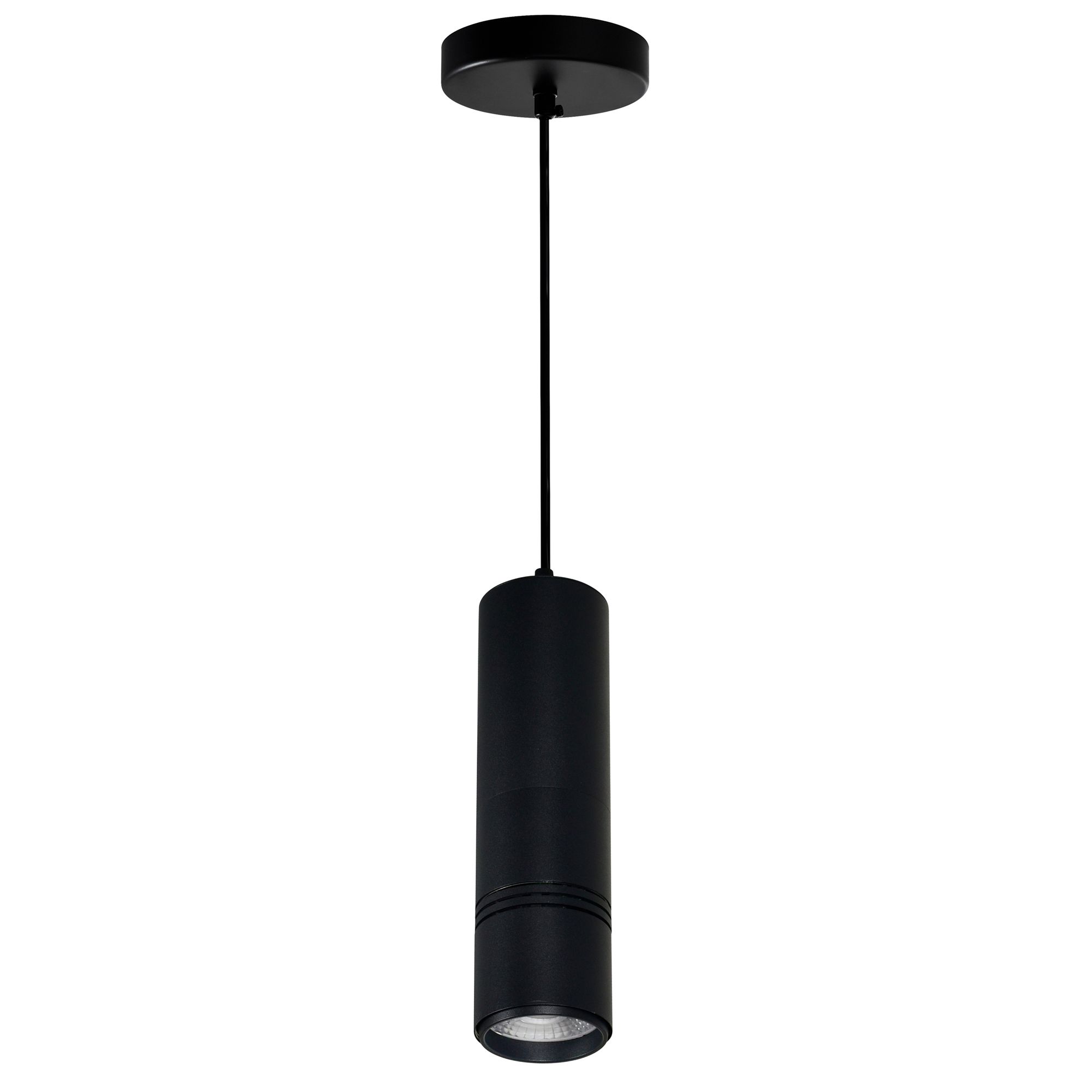 Image 7 Stowe LED Down Mini Pendant With Black & Wood Finish more views