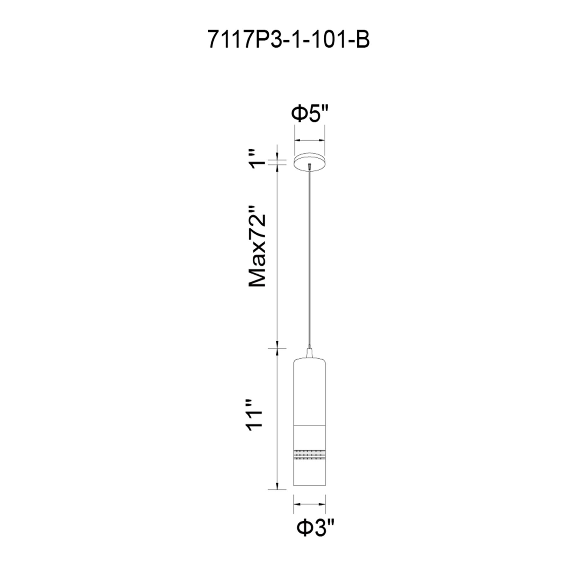 Stowe LED Down Mini Pendant With Black & Wood Finish