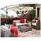 Strade Island Gray Wicker 5-Piece Outdoor Seating Patio Set