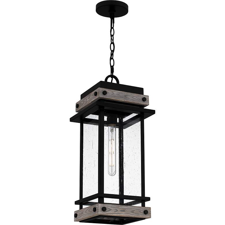 Image 4 Strader 1-Light Matte Black Outdoor Hanging Lantern more views