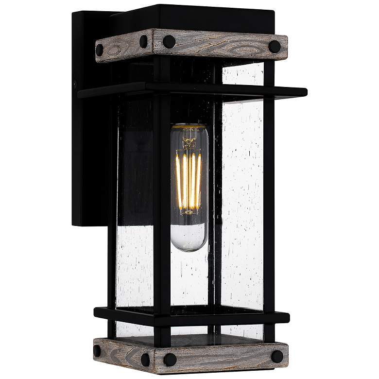 Image 2 Strader 1-Light Matte Black Outdoor Wall Lantern