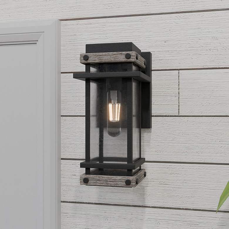 Image 1 Strader 1-Light Matte Black Outdoor Wall Lantern