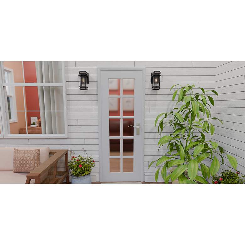 Image 3 Strader 1-Light Matte Black Outdoor Wall Lantern more views