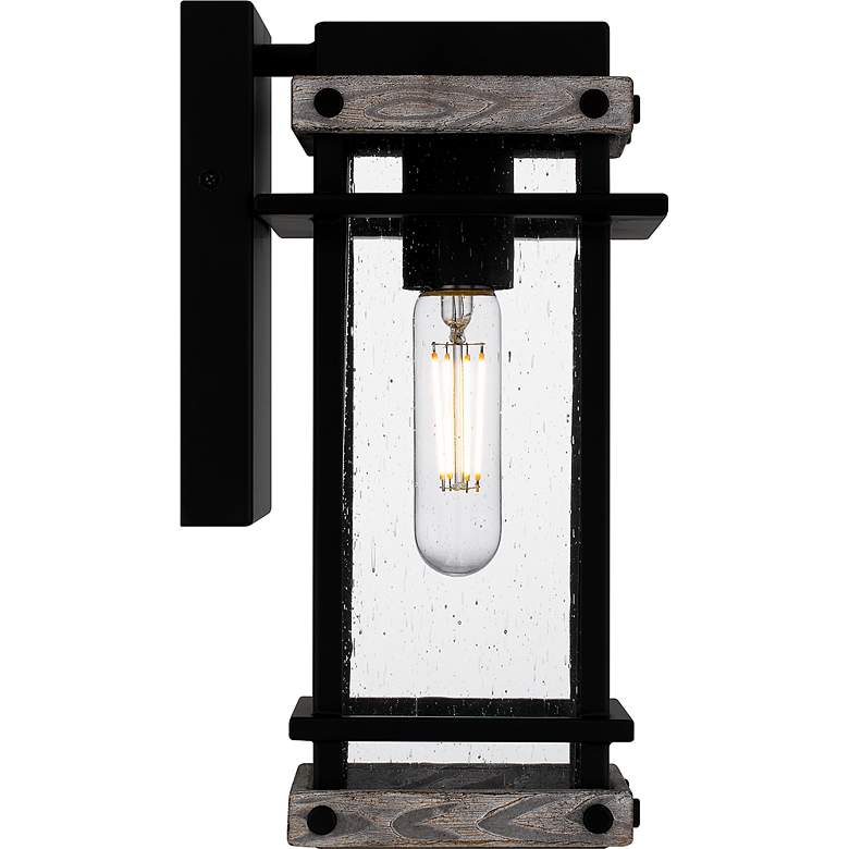 Image 6 Strader 1-Light Matte Black Outdoor Wall Lantern more views