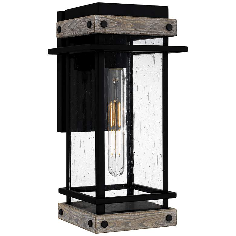 Image 2 Strader 1-Light Matte Black Outdoor Wall Lantern