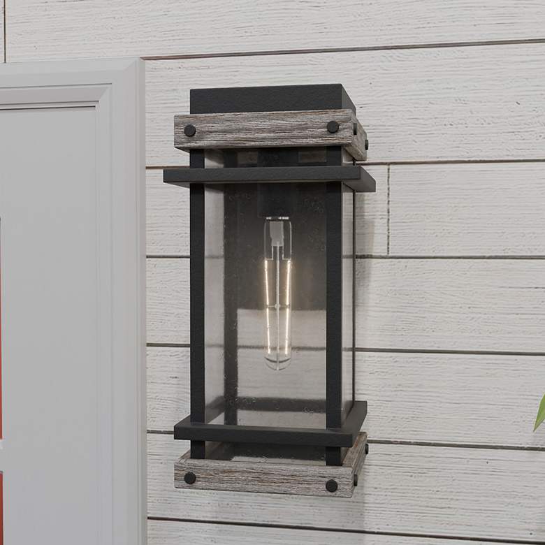 Image 1 Strader 1-Light Matte Black Outdoor Wall Lantern