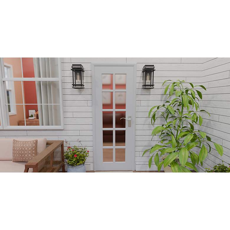 Image 3 Strader 1-Light Matte Black Outdoor Wall Lantern more views