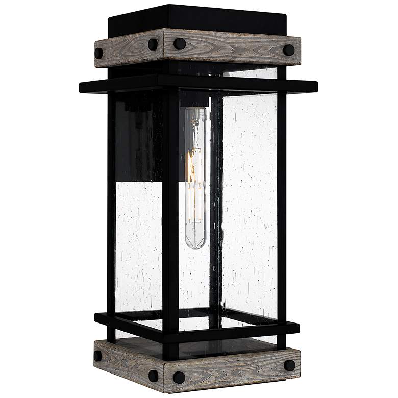 Image 2 Strader 1-Light Matte Black Outdoor Wall Lantern