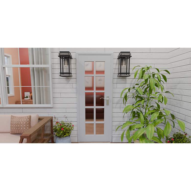 Image 3 Strader 1-Light Matte Black Outdoor Wall Lantern more views