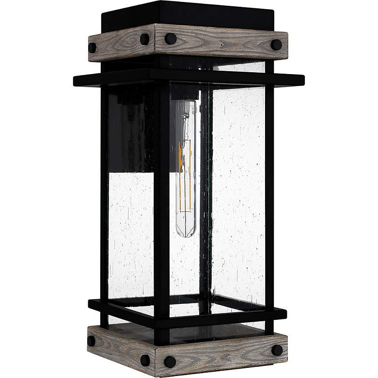 Image 4 Strader 1-Light Matte Black Outdoor Wall Lantern more views