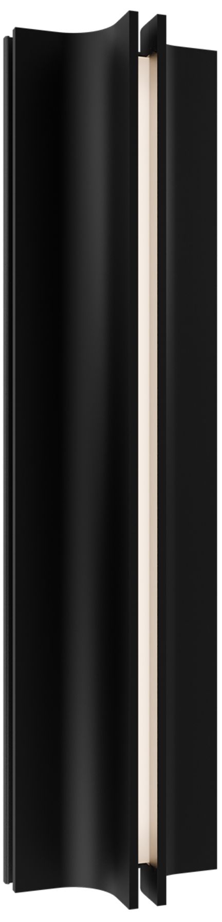 Strait 22"H x 6"W 1-Light Outdoor Wall Light in Black