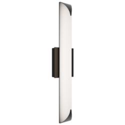 Straitaway 2.75"H x 24"W 1-Light Bath Vanity & Wall Light in Black