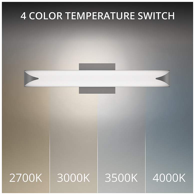 Image 2 Straitaway 2.75"H x 24"W 1-Light Bath Vanity & Wall Light in Brushed Nickel more views