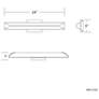 3_Straitaway 2.75"H x 24"W 1-Light Bath Vanity & Wall Light in Brushed Nickel more views
