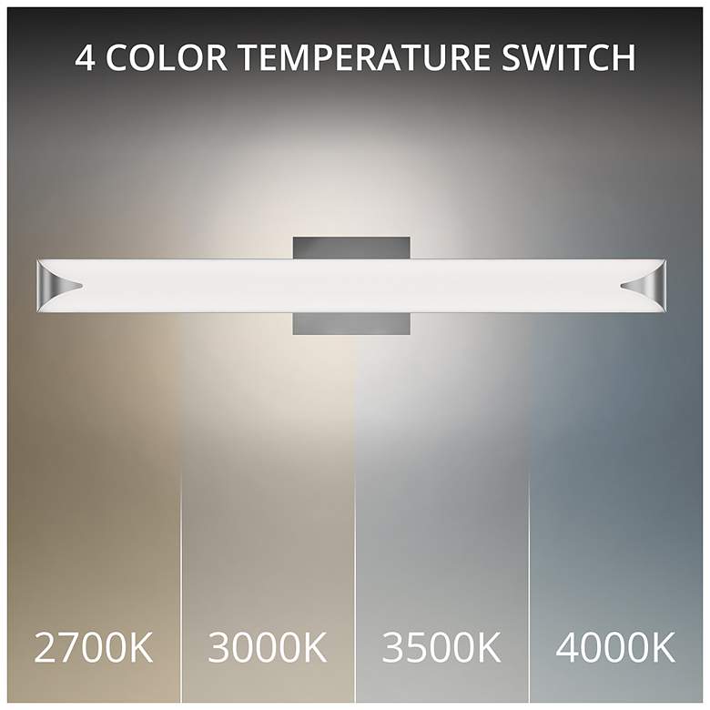 Image 2 Straitaway 2.75"H x 32"W 1-Light Bath Vanity & Wall Light in Brushed Nickel more views