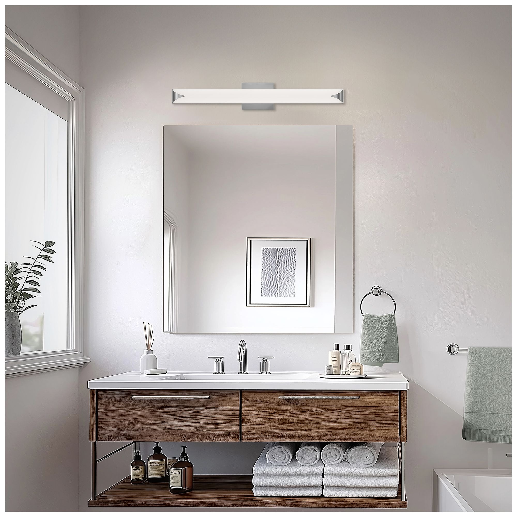 Image 4 Straitaway 2.75"H x 24"W 1-Light Bath Vanity & Wall Light in more views