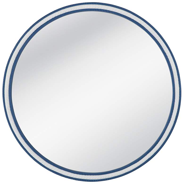 Image 1 Straits 42" x 42" Bright Blue And White Wall Mirror