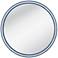 Straits Bright Blue 42" Oversized Round Wall Mirror