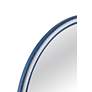 3_Straits Bright Blue 42" Oversized Round Wall Mirror more views