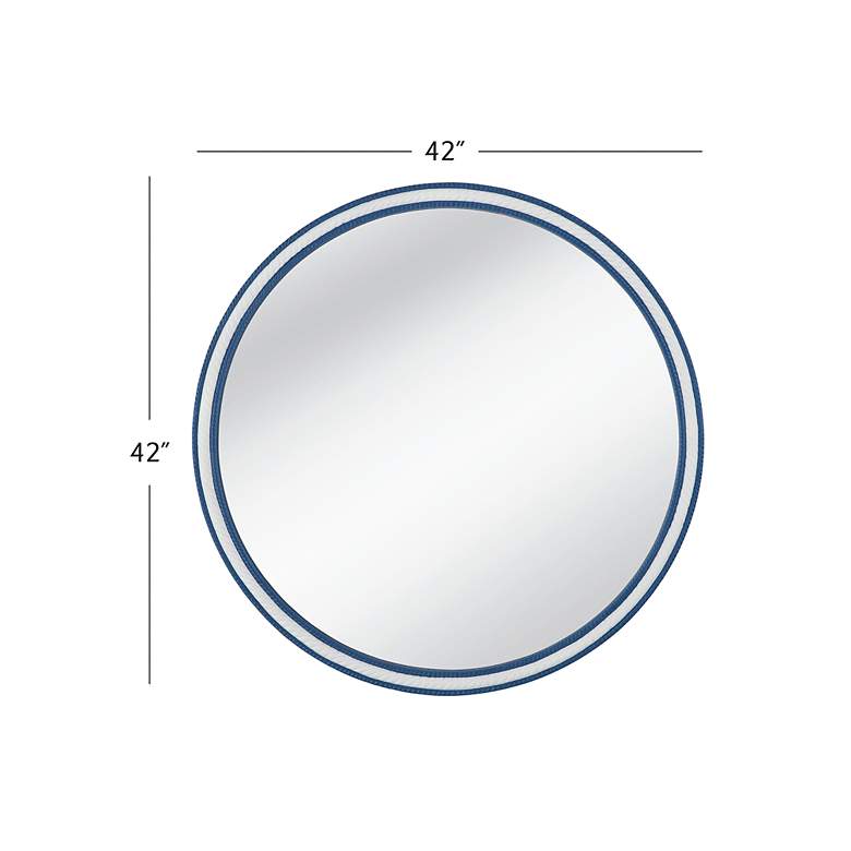 Image 4 Straits Bright Blue 42" Oversized Round Wall Mirror more views