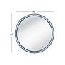 4_Straits Bright Blue 42" Oversized Round Wall Mirror more views