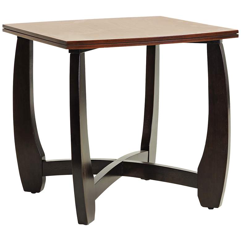 Image 1 Straitwoode Cherry and Dark Brown Modern End Table
