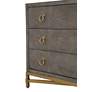 Strand 35" Wide Gray Faux Shagreen 3-Drawer Nightstand
