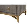 7_Strand 35" Wide Gray Faux Shagreen 3-Drawer Nightstands Seet of 2 more views
