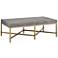 Strand 50" Wide Gray Faux Shagreen Coffee Table