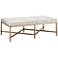 Strand 50" Wide White Faux Shagreen Coffee Table