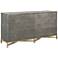 Strand 68" Wide Gray Faux Shagreen 6-Drawer Double Dresser