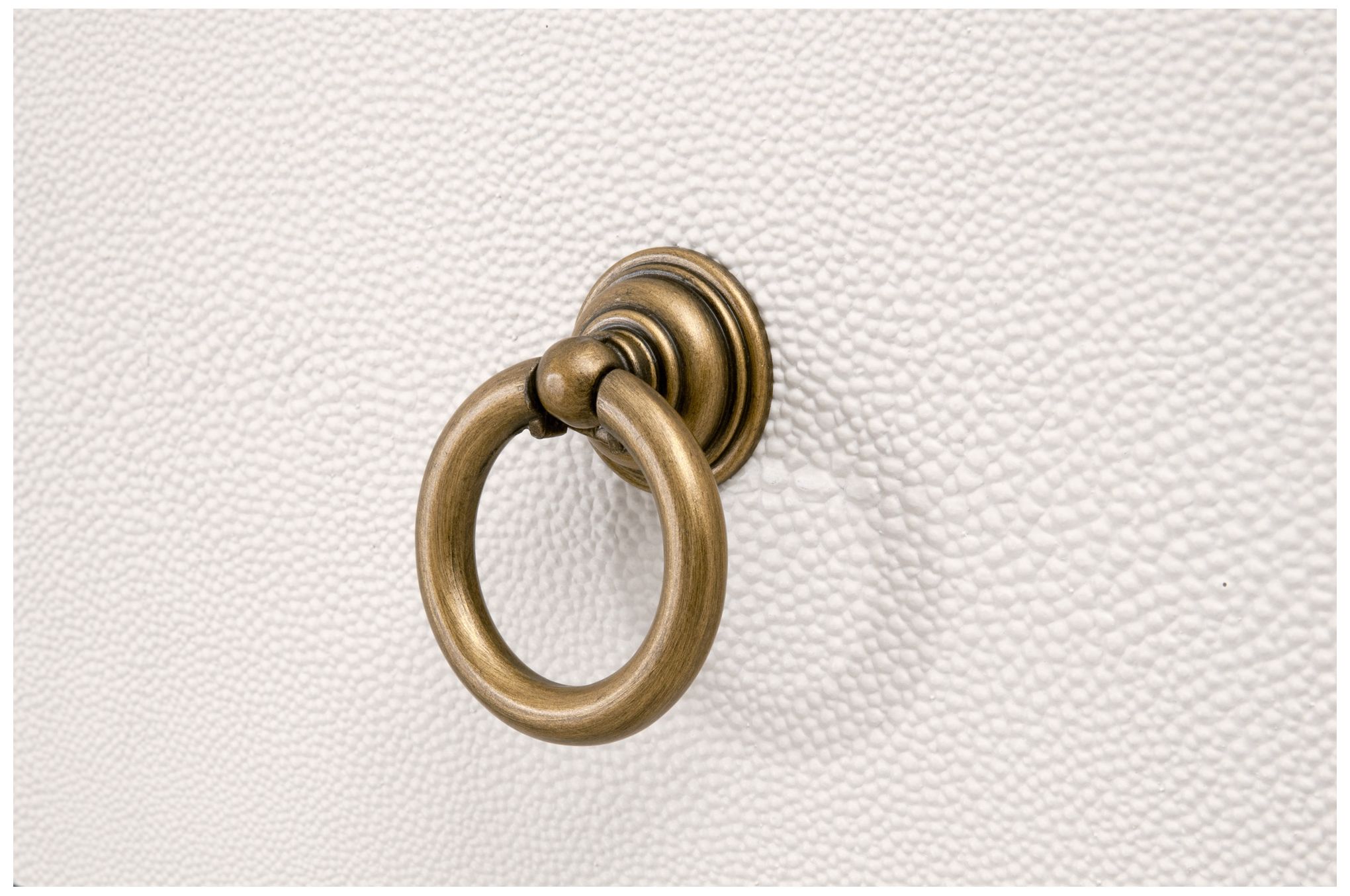 Strand Shagreen 2-Drawer Nightstand, Pearl Shagreen, Brushed Gold