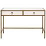 1_Strand Shagreen Desk, Pearl Shagreen, Brushed Gold