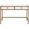 Strand Shagreen Desk, Pearl Shagreen, Brushed Gold
