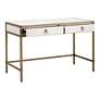 4_Strand Shagreen Desk, Pearl Shagreen, Brushed Gold more views
