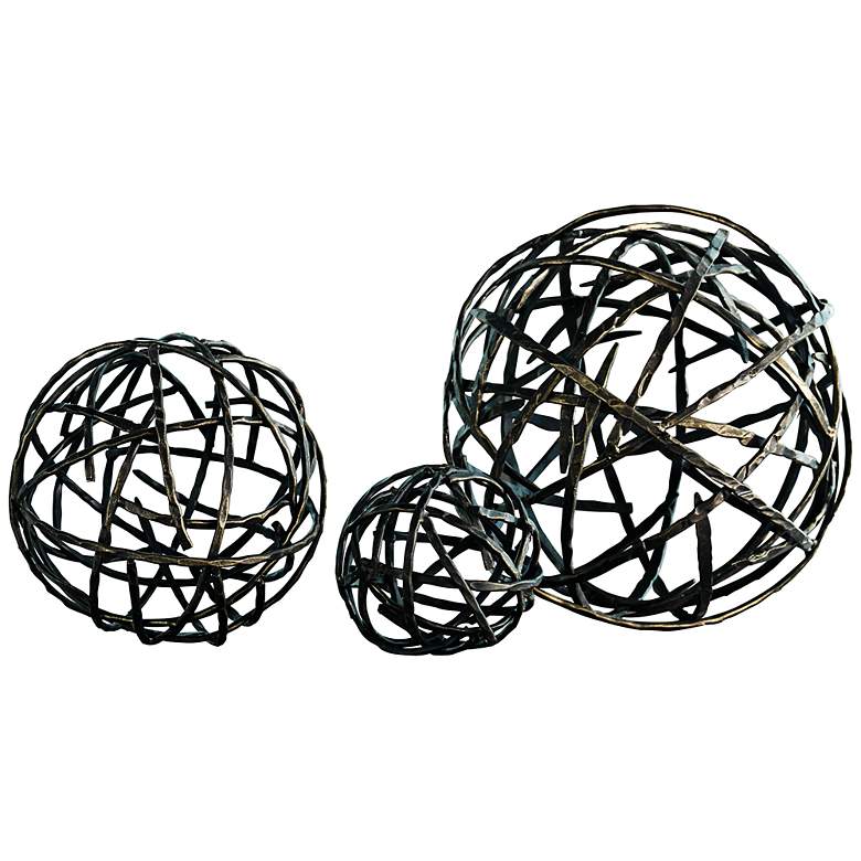 Image 1 Strap Black Bronze Medium Decorative Sphere