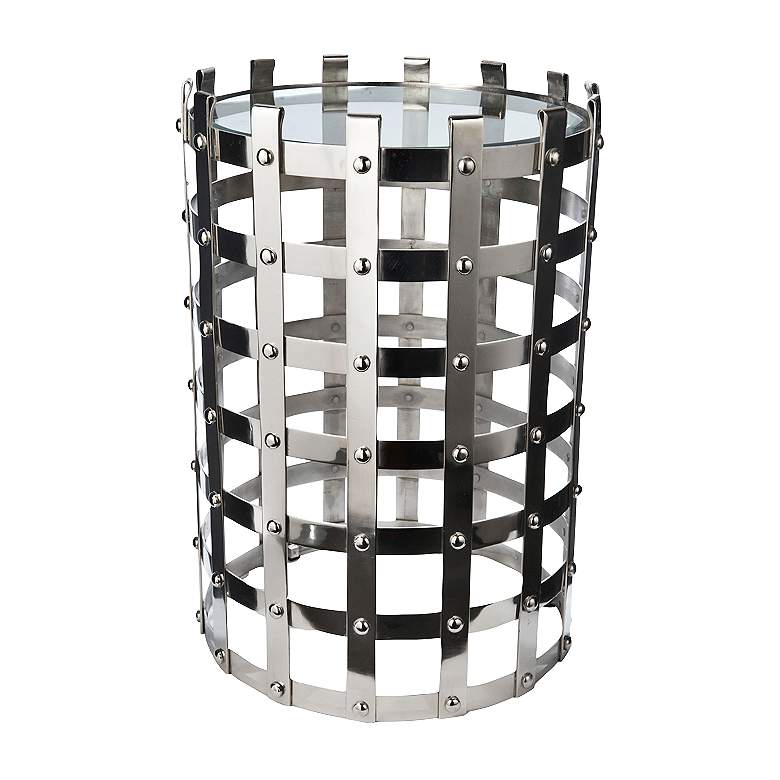 Image 1 Strap Nickel Metal Accent Table