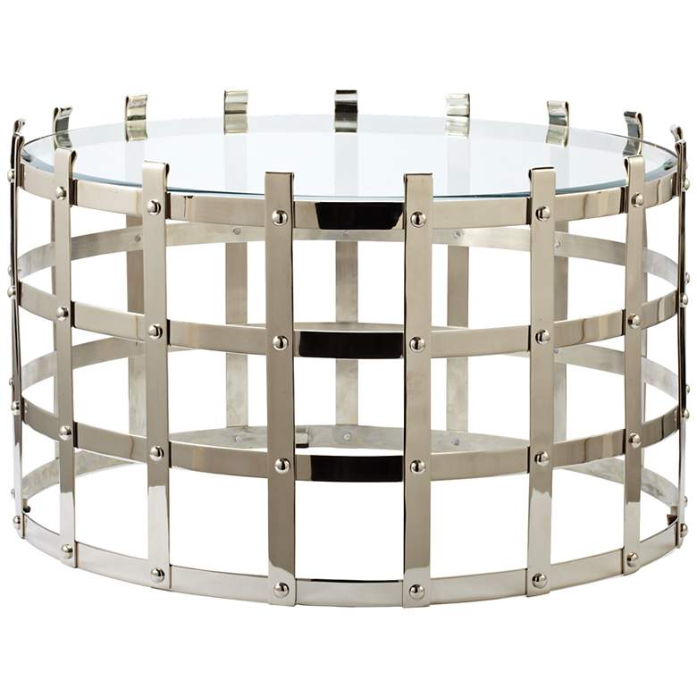 Image 1 Strap Silver Metal Coffee Table
