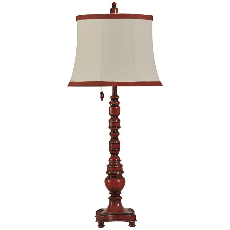 Image 1 Strasser Providence Red Turned Body Table Lamp