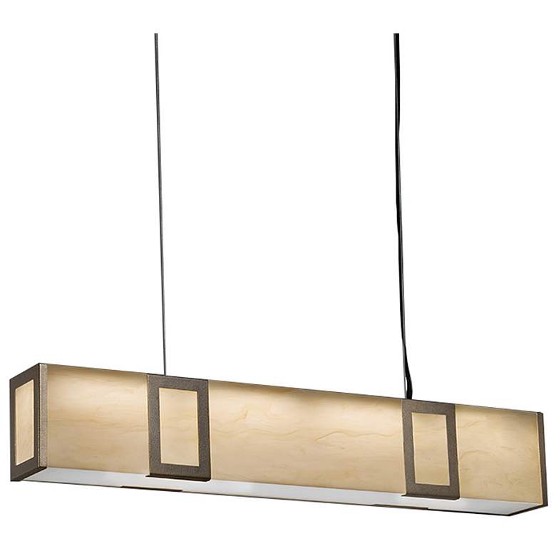 Image 1 Strata 24" Bronze Age and Caramel Onyx LED Linear Suspension