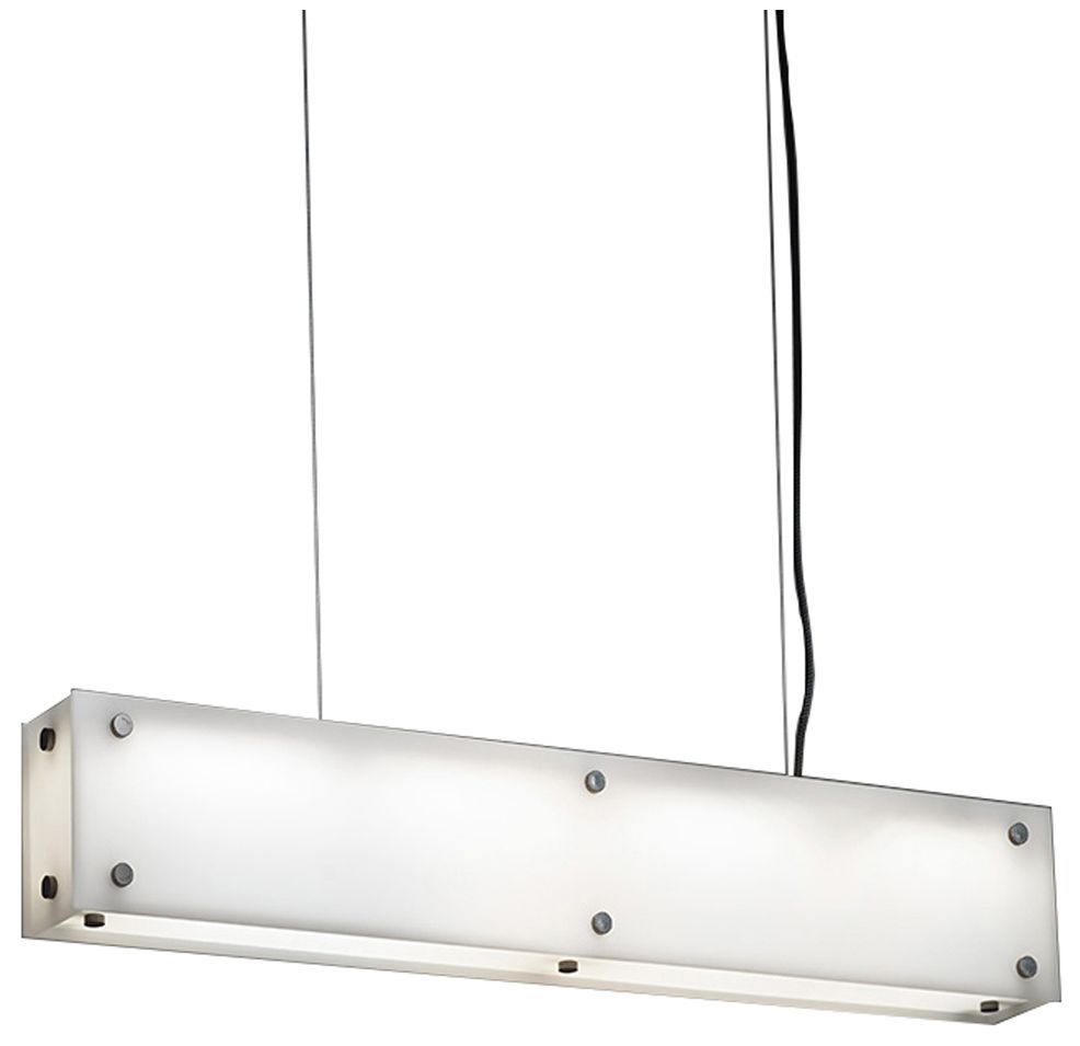 Strata 24" Long Dark Iron|Opal Acrylic Linear Suspension Triac LED