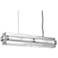 Strata 24"W Chrome White Swirl Linear Suspension 0-10V LED